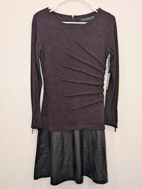 Ivanka Trump Plum Textured Knit Skirt Dress